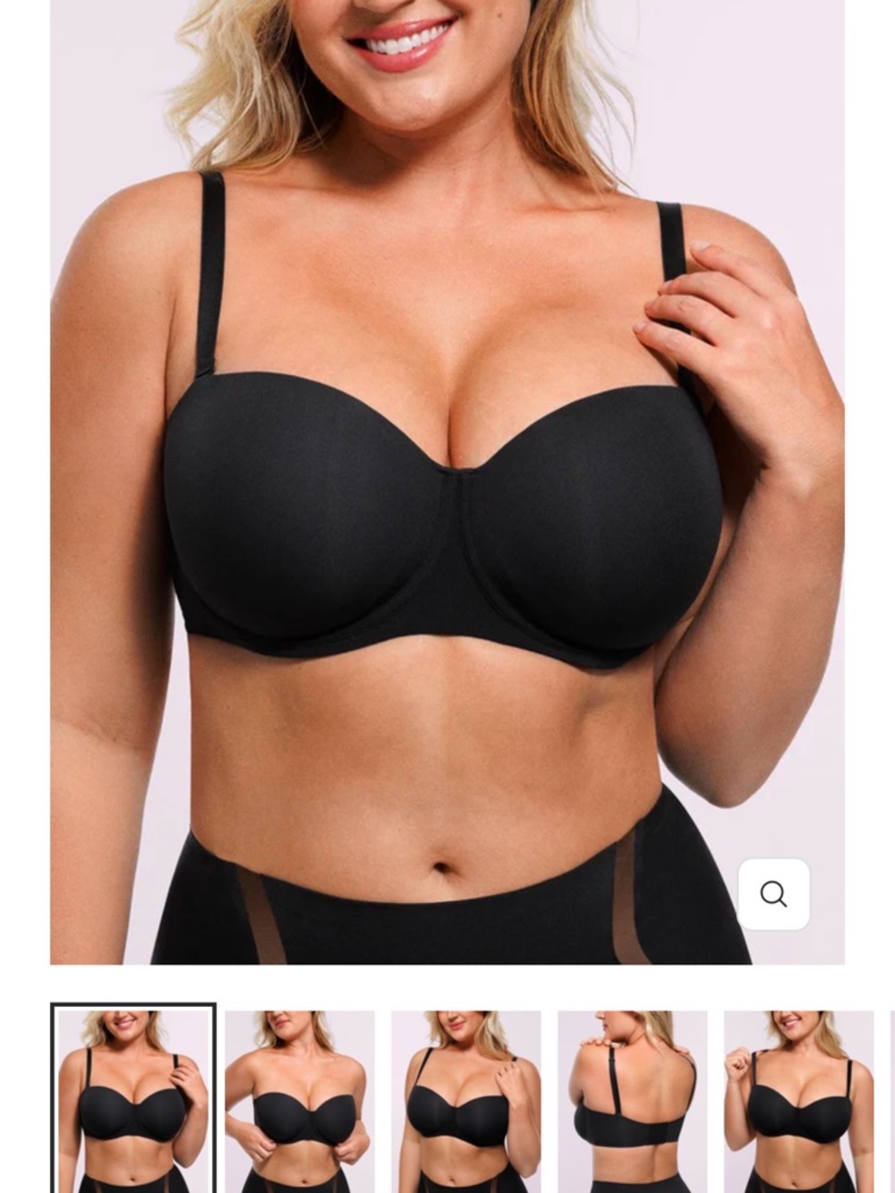 Everyday Smooth Black Strapless Convertible Bra
